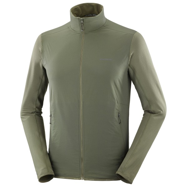 Salomon - Essential Lightwarm Hybrid - Fleecejacke Gr L oliv von Salomon