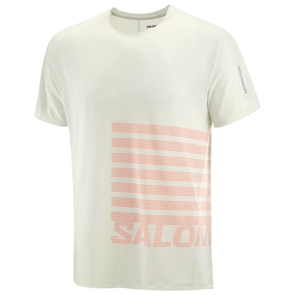 Salomon - Sense Aero Graphic - Laufshirt Gr L beige/weiß von Salomon