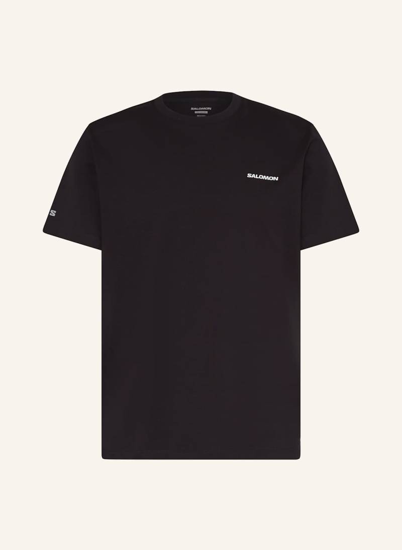 Salomon T-Shirt Chest Logo schwarz von Salomon