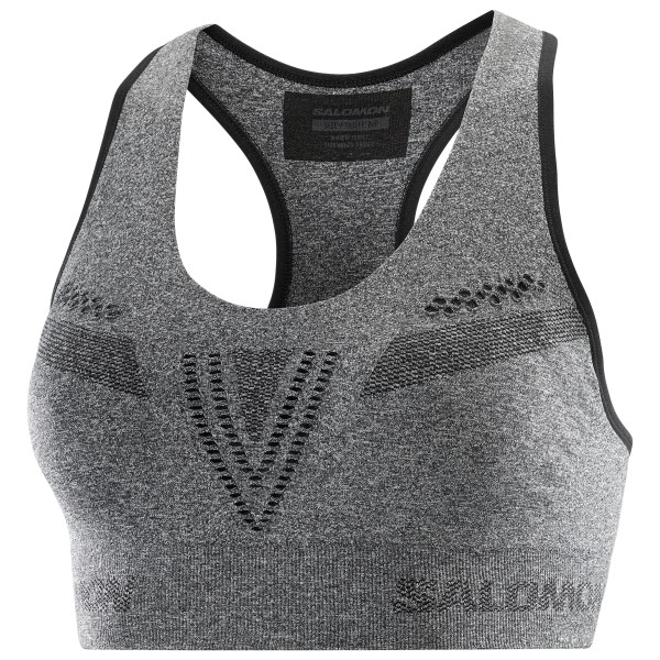 Salomon - Women's Essential Move On Seamless Bra - Sport-BH Gr L grau von Salomon