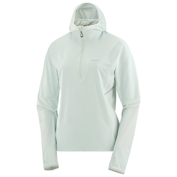 Salomon - Women's Sense Aero Hybrid Half Zip Hoodie - Fleecepullover Gr L grau von Salomon