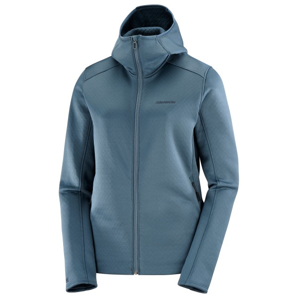 Salomon - Women's Sntial Midfleece Full Zip Hoodie - Fleecejacke Gr L;M;XL;XXL grau;grau/schwarz von Salomon