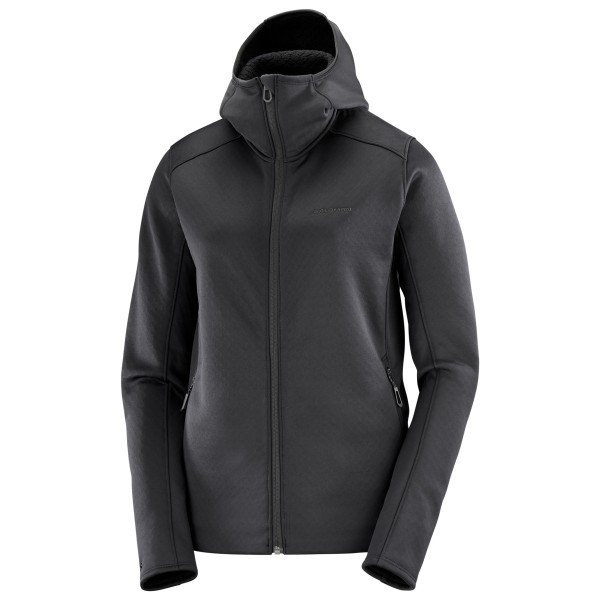 Salomon - Women's Sntial Midfleece Full Zip Hoodie - Fleecejacke Gr L grau/schwarz von Salomon