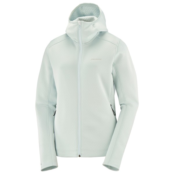 Salomon - Women's Sntial Midfleece Full Zip Hoodie - Fleecejacke Gr L grau von Salomon