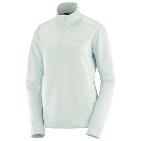 Salomon - Women's Sntial Midfleece Half Zip - Fleecepullover Gr M grau/weiß von Salomon