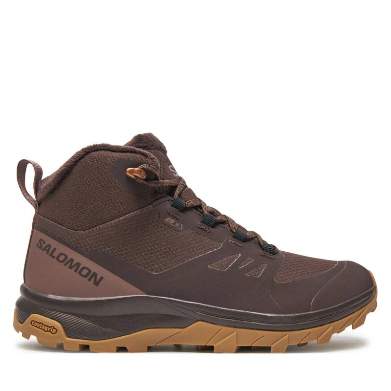 Trekkingschuhe Salomon Outsnap Climasalomon™ Waterproof L47685100 Braun von Salomon