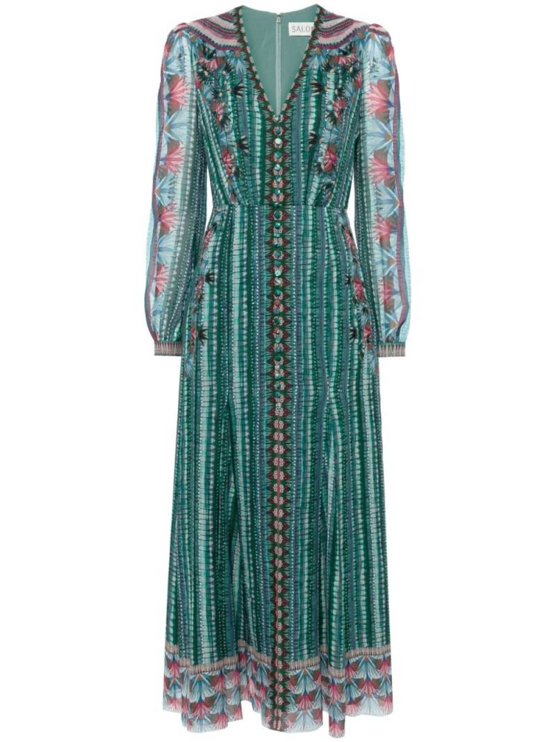 Saloni Annabel B maxi dress - Green von Saloni