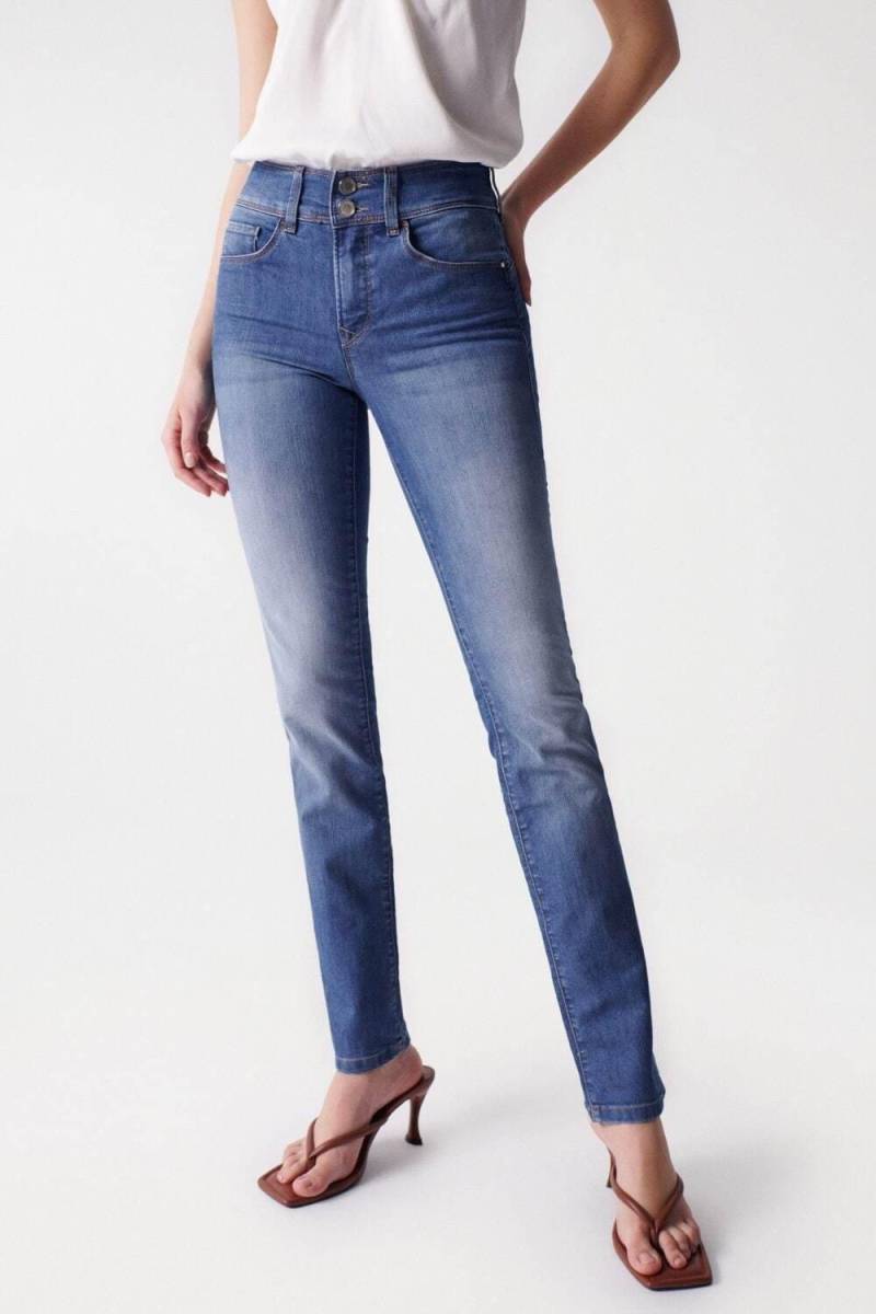 Jeans Secret Slim Damen Blau L32/W38 von Salsa