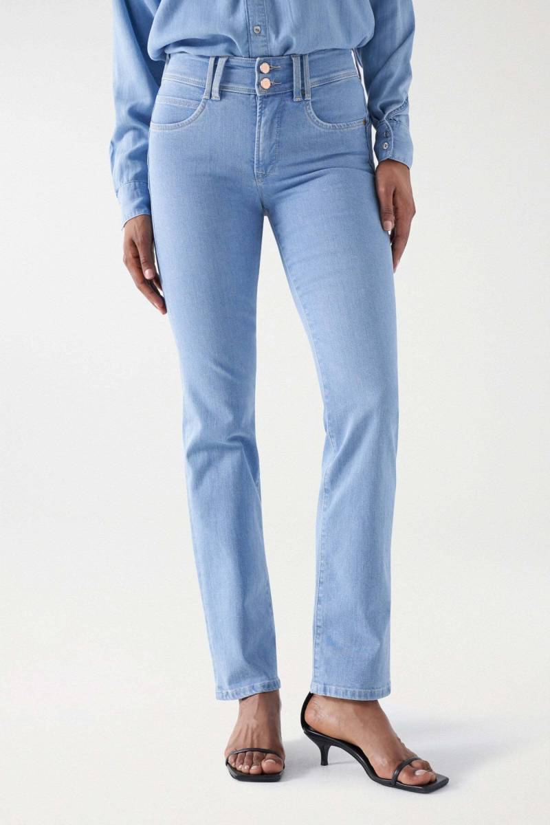 Jeans Secret Straight Damen Hellblau W28 von Salsa