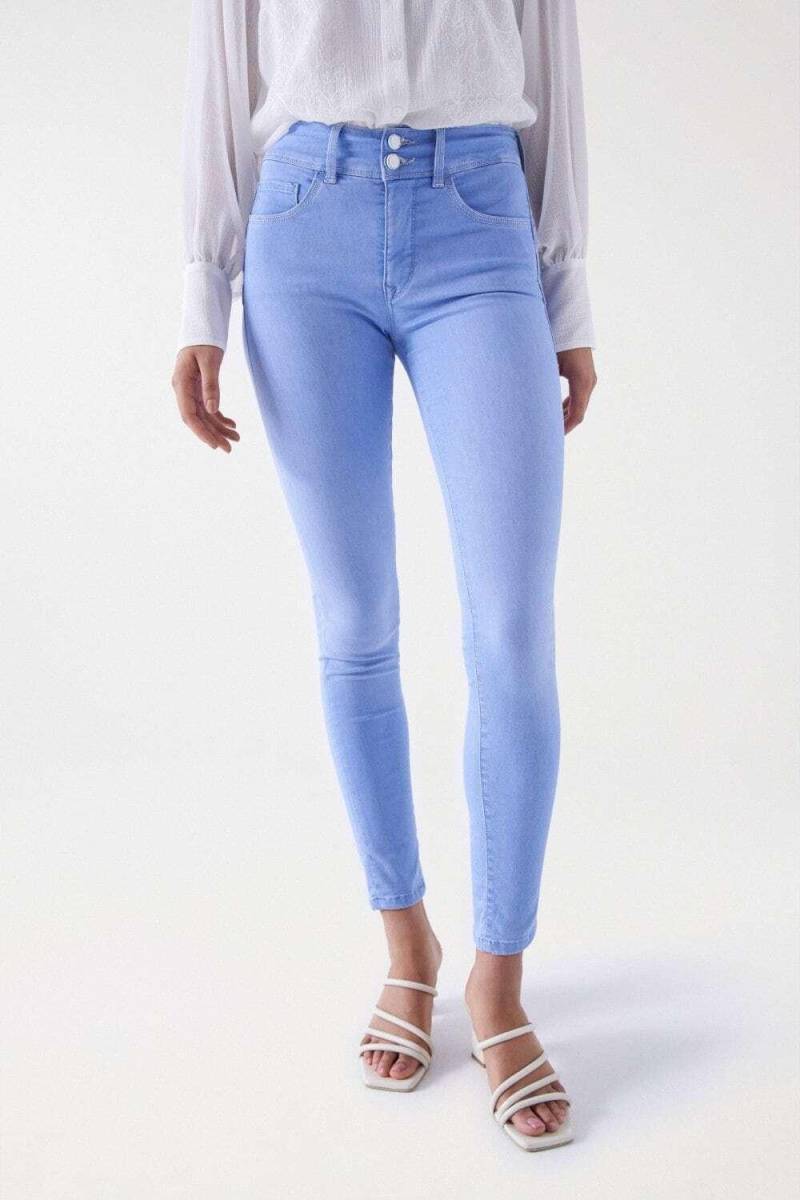 Jeans Secret With Embroidery Back Damen Hellblau W28 von Salsa