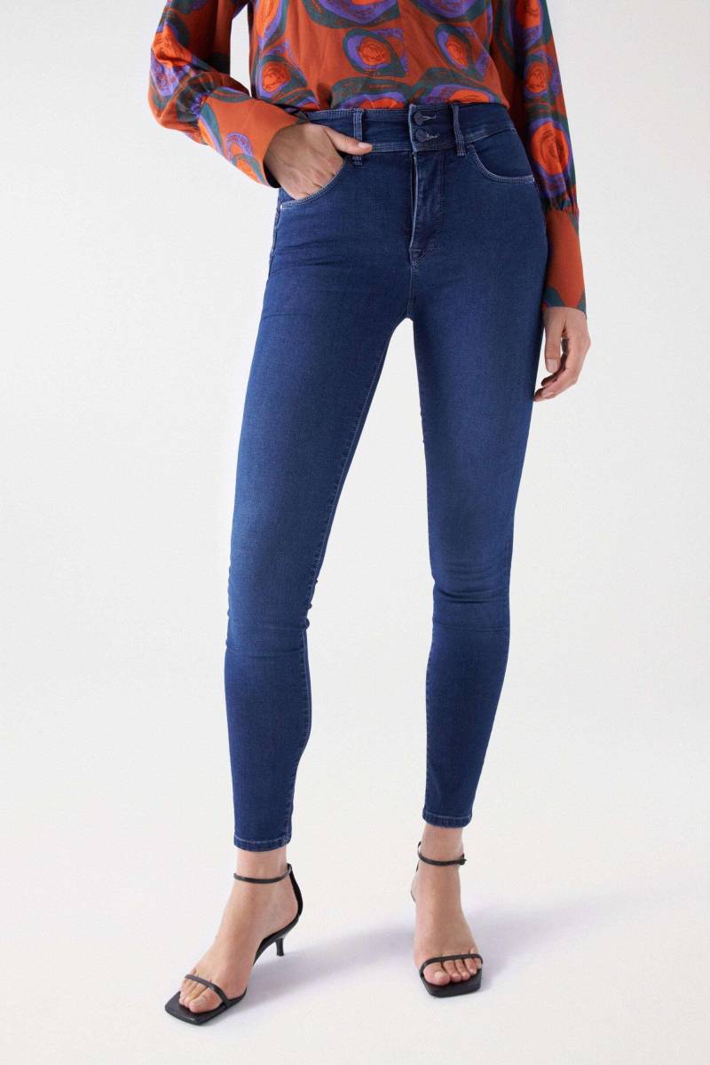 Jeans Secret With Embroidery Damen Blau W28 von Salsa