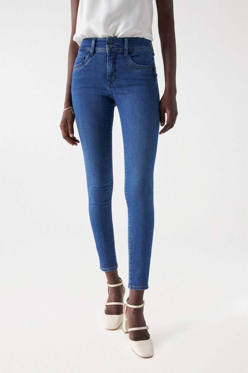 Jeans Skinny Fit Secret With Sparkling Damen Blau Denim W28 von Salsa