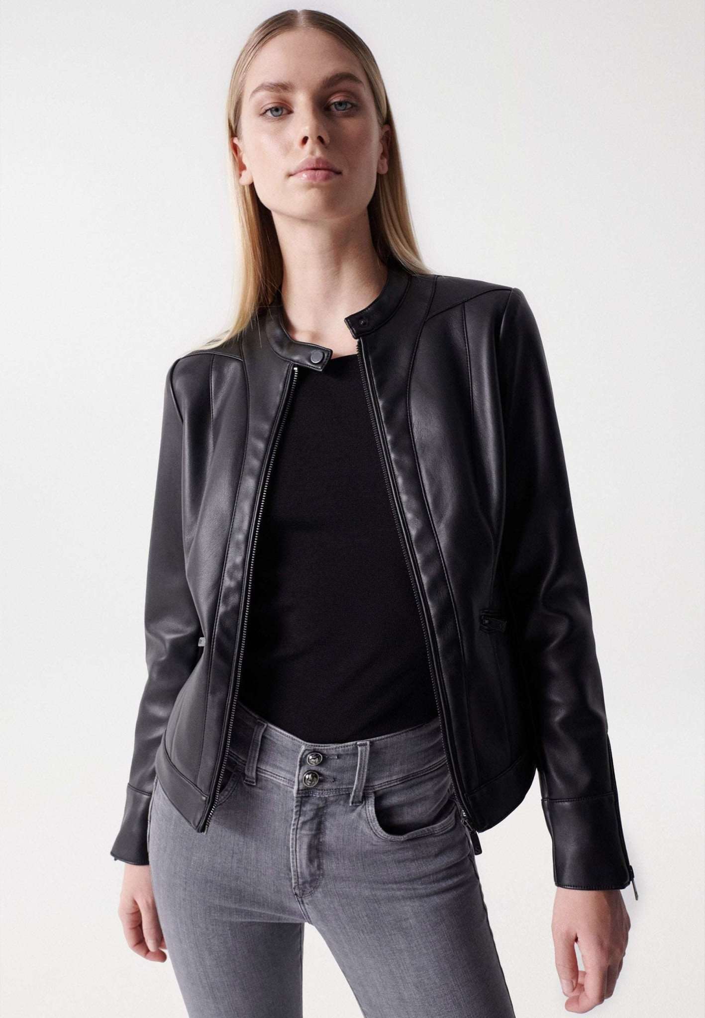 Salsa Lederjacke »Salsa Jeans Jacken Basic Faux Leather Jacket« Salsa Lederjacke »Salsa Jeans Jacken Basic Faux Leather Jacket« von Salsa