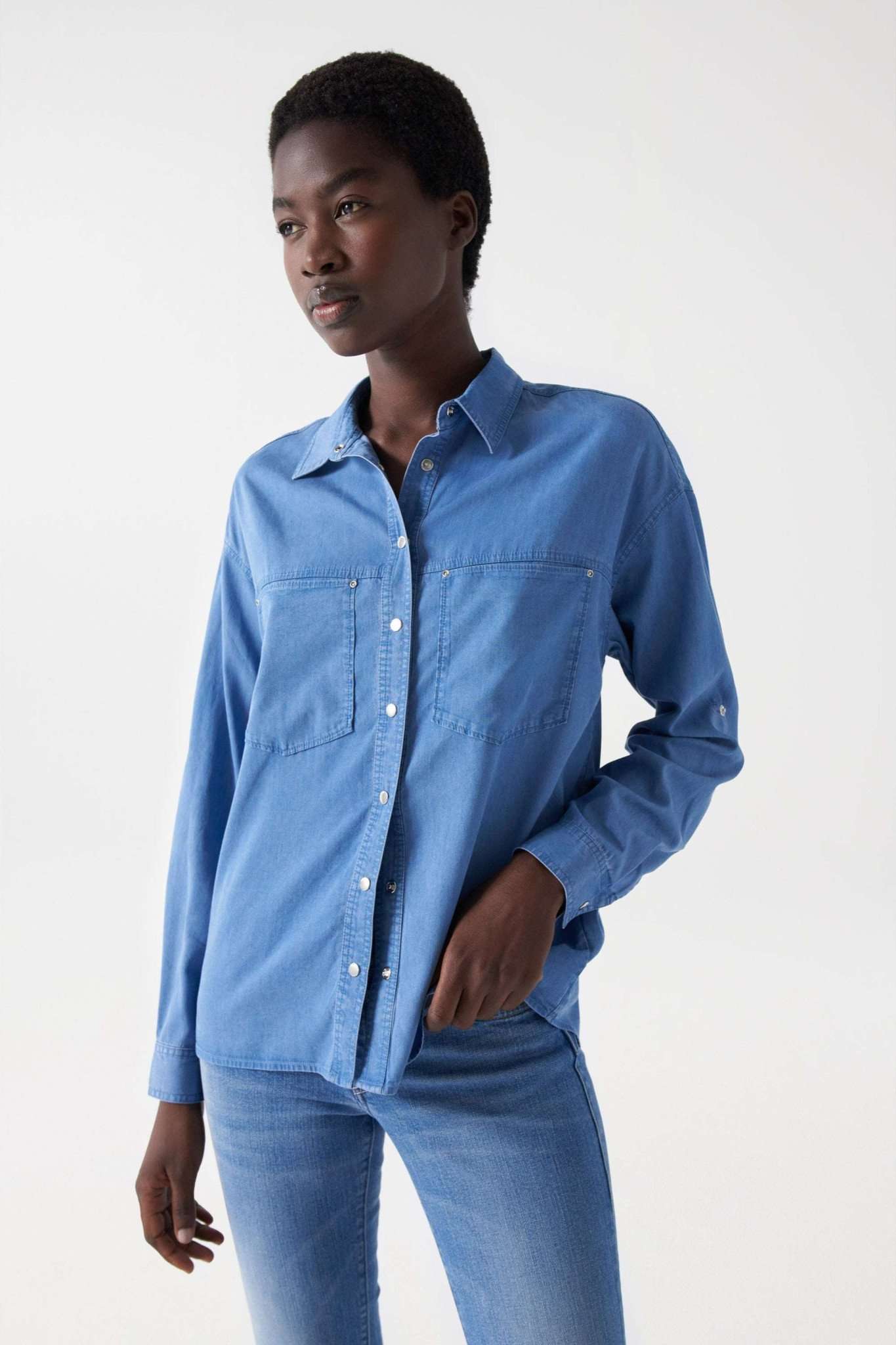 Salsa Jeansbluse »Jeanshemden Shirt Regular In Tencel« Salsa Jeansbluse »Jeanshemden Shirt Regular In Tencel« von Salsa