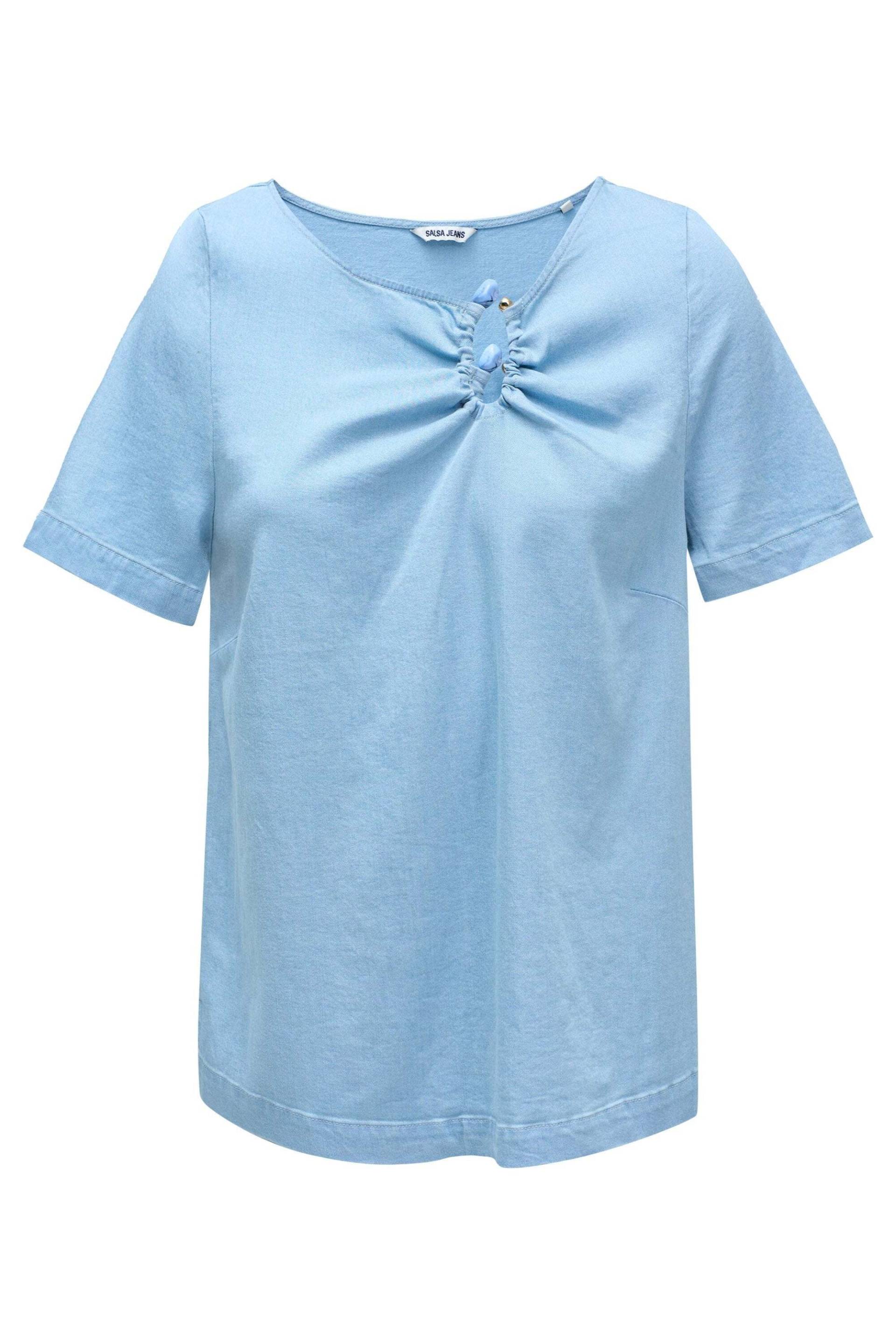 Salsa Kurzarmbluse »Salsa Jeans Kurzarmbluse Lightdenim Blouse Metalic Detail« Salsa Kurzarmbluse »Salsa Jeans Kurzarmbluse Lightdenim Blouse Metalic Detail« von Salsa