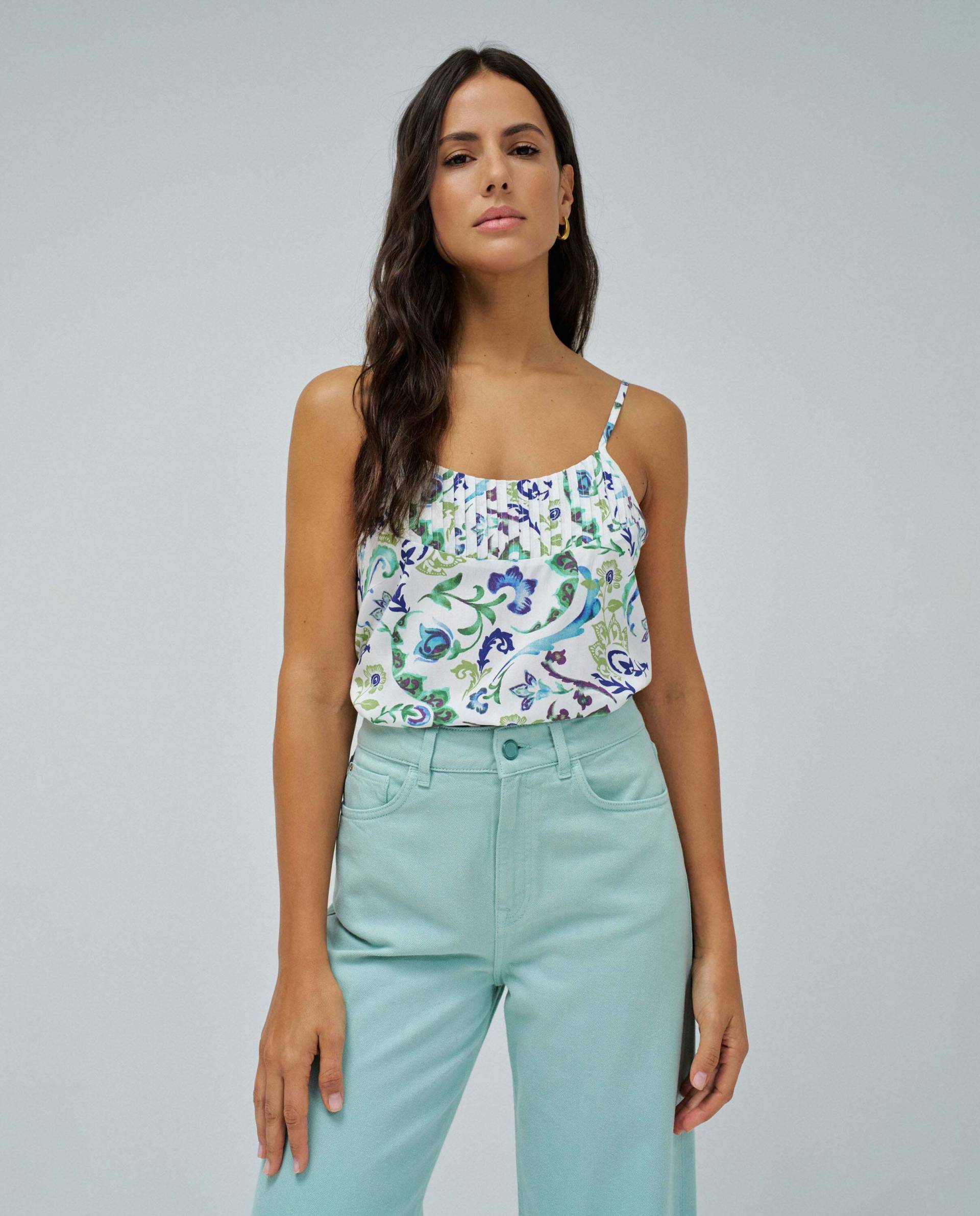 Salsa Kurzarmshirt »Salsa Jeans Top Strappy Top With Neckline Pleat Detail« Salsa Kurzarmshirt »Salsa Jeans Top Strappy Top With Neckline Pleat Detail« von Salsa