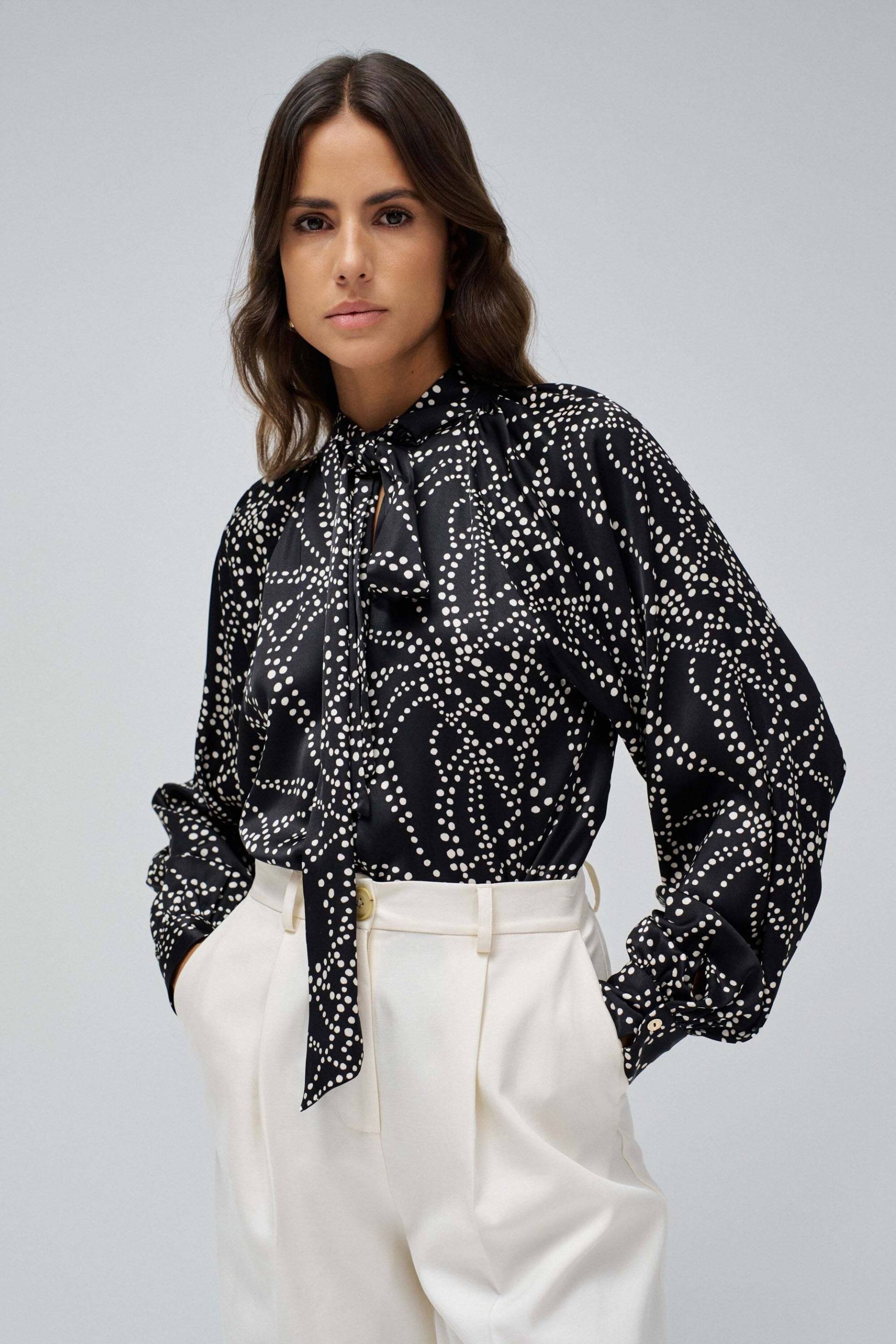 Salsa Langarmbluse »Salsa Jeans Langarmbluse Printed Blouse With Tie-Neck« Salsa Langarmbluse »Salsa Jeans Langarmbluse Printed Blouse With Tie-Neck« von Salsa