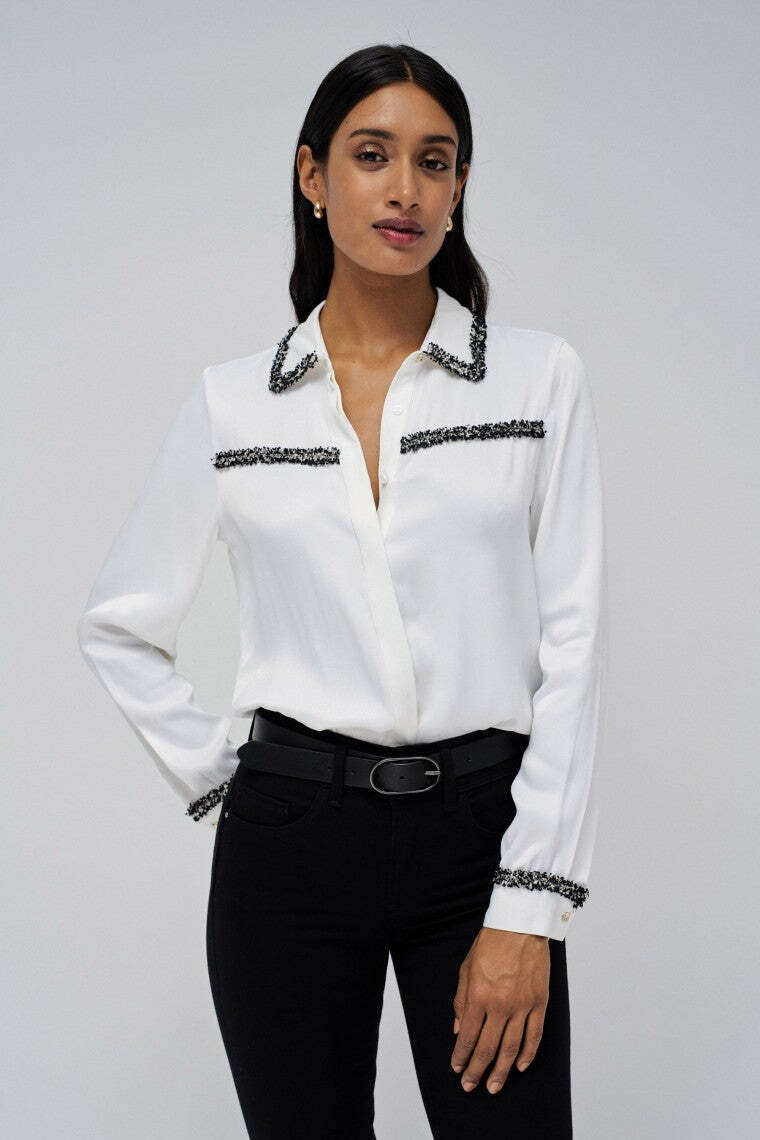 Salsa Langarmbluse »Salsa Jeans Langarmbluse Shirt With Ribbon Tweed-Effect« Salsa Langarmbluse »Salsa Jeans Langarmbluse Shirt With Ribbon Tweed-Effect« von Salsa