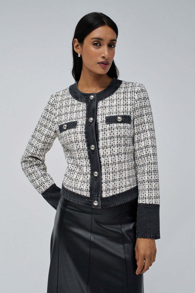 Salsa Langjacke »Salsa Jeans Jacke Tweed Coat With Denim« Salsa Langjacke »Salsa Jeans Jacke Tweed Coat With Denim« von Salsa
