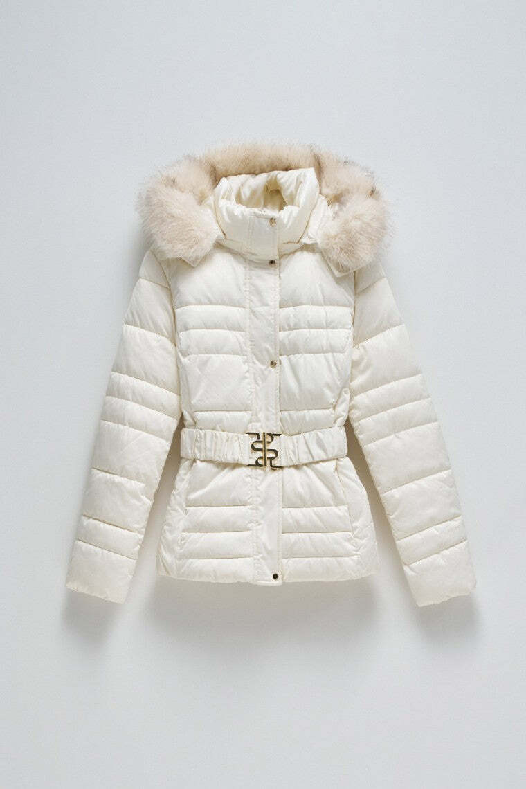 Salsa Steppjacke »Salsa Jeans Steppjacke Short Puffer Coat With Fur Hood« von Salsa