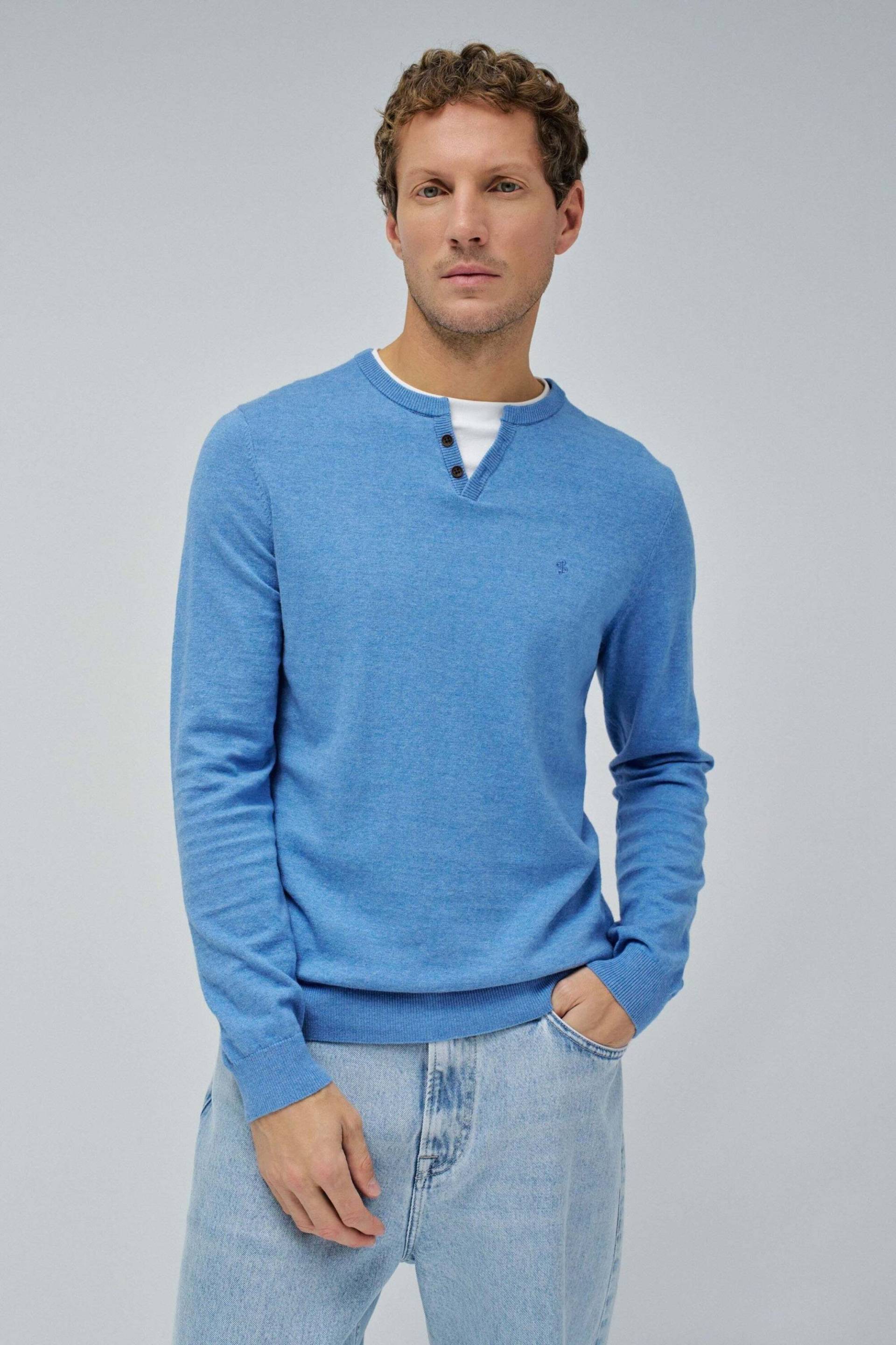 Salsa Strickpullover »Salsa Jeans Pullover Knit Henley W/ Collar Jersey Details« von Salsa