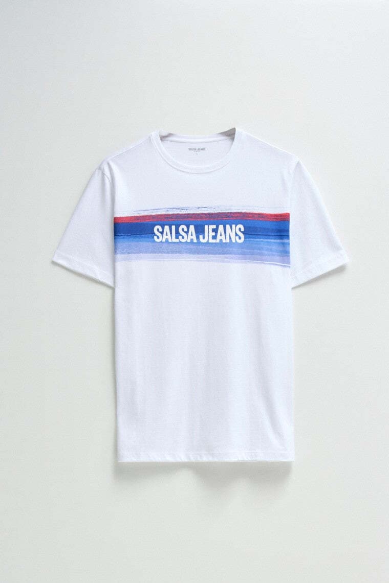 Salsa T-Shirt »Salsa Jeans T-Shirt T-Shirt Chest Print Branding« von Salsa