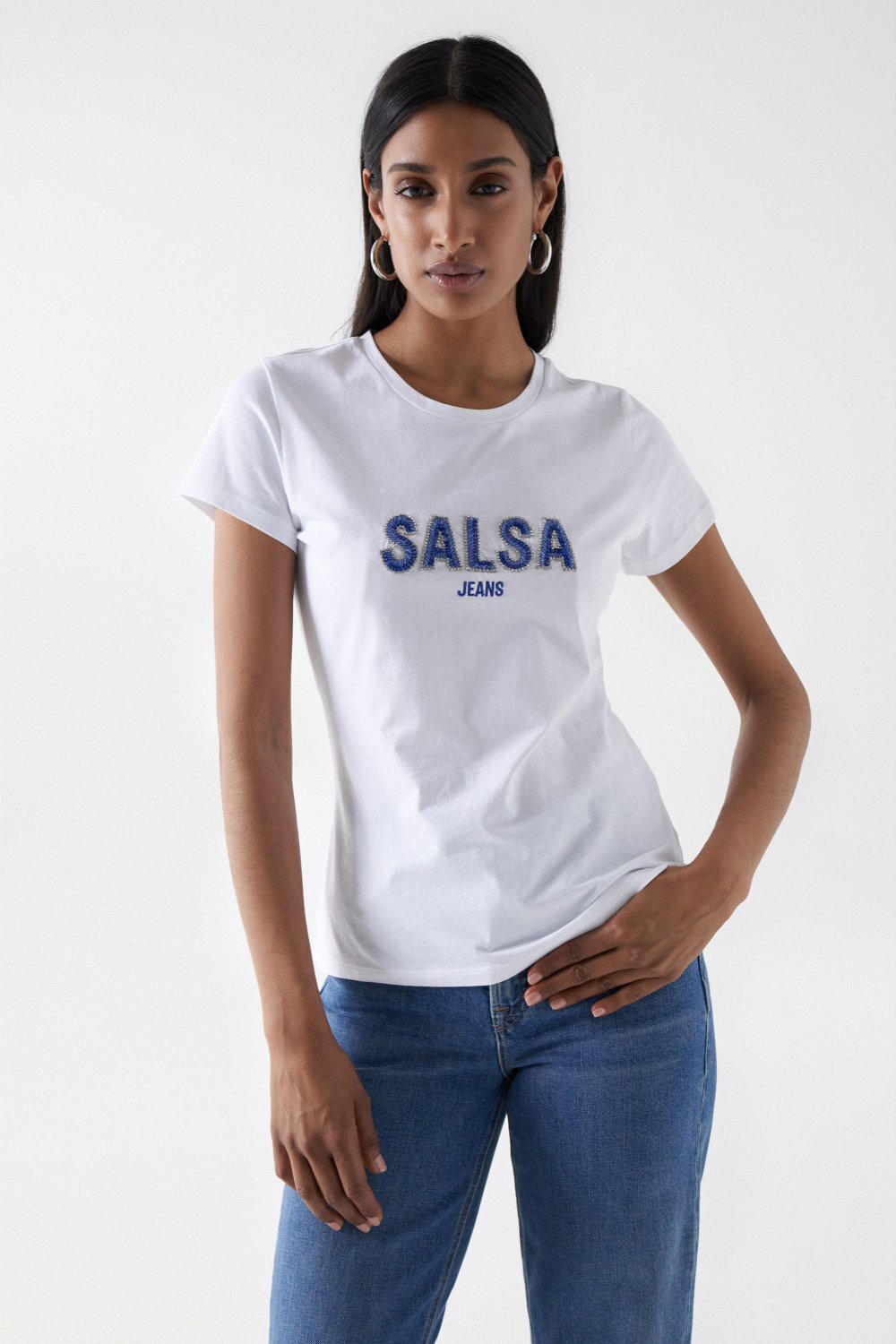 Salsa T-Shirt »Salsa Jeans T-Shirt T-Shirt Institutional Beaded« von Salsa