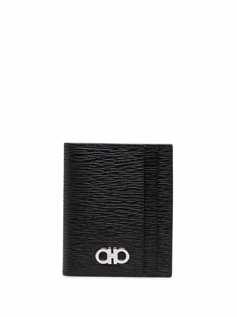 Ferragamo Gancini leather cardholder - Black von Ferragamo