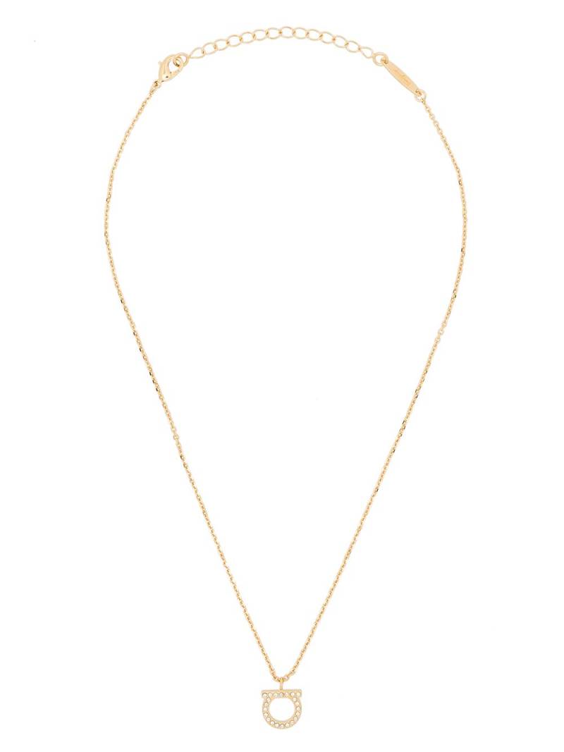 Ferragamo Gancini crystals necklace - Metallic von Ferragamo