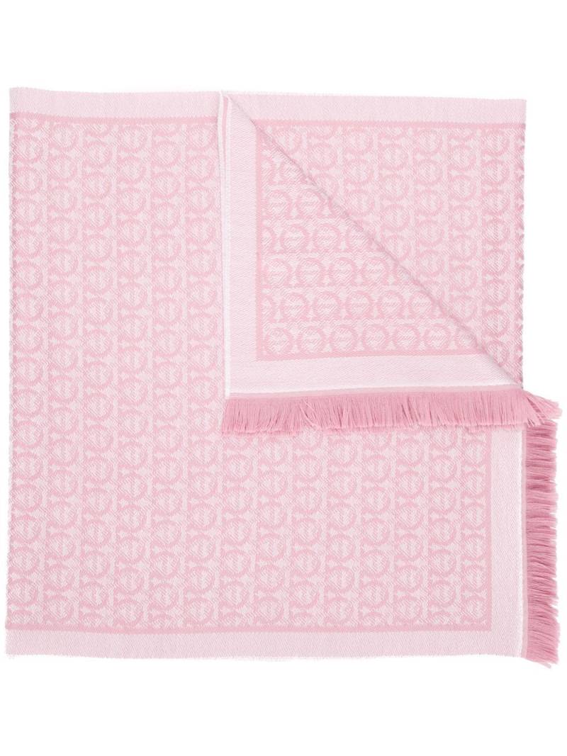 Ferragamo Gancini jacquard knitted scarf - Pink von Ferragamo