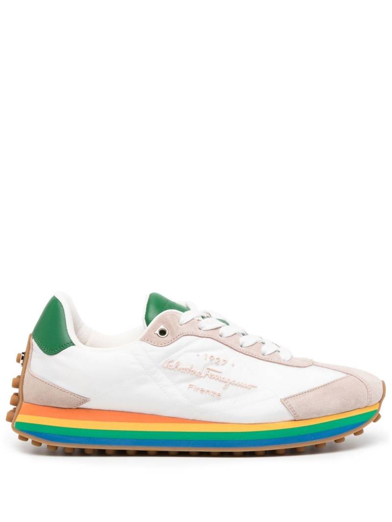 Ferragamo Iggy rainbow-sole sneakers - Multicolour von Ferragamo