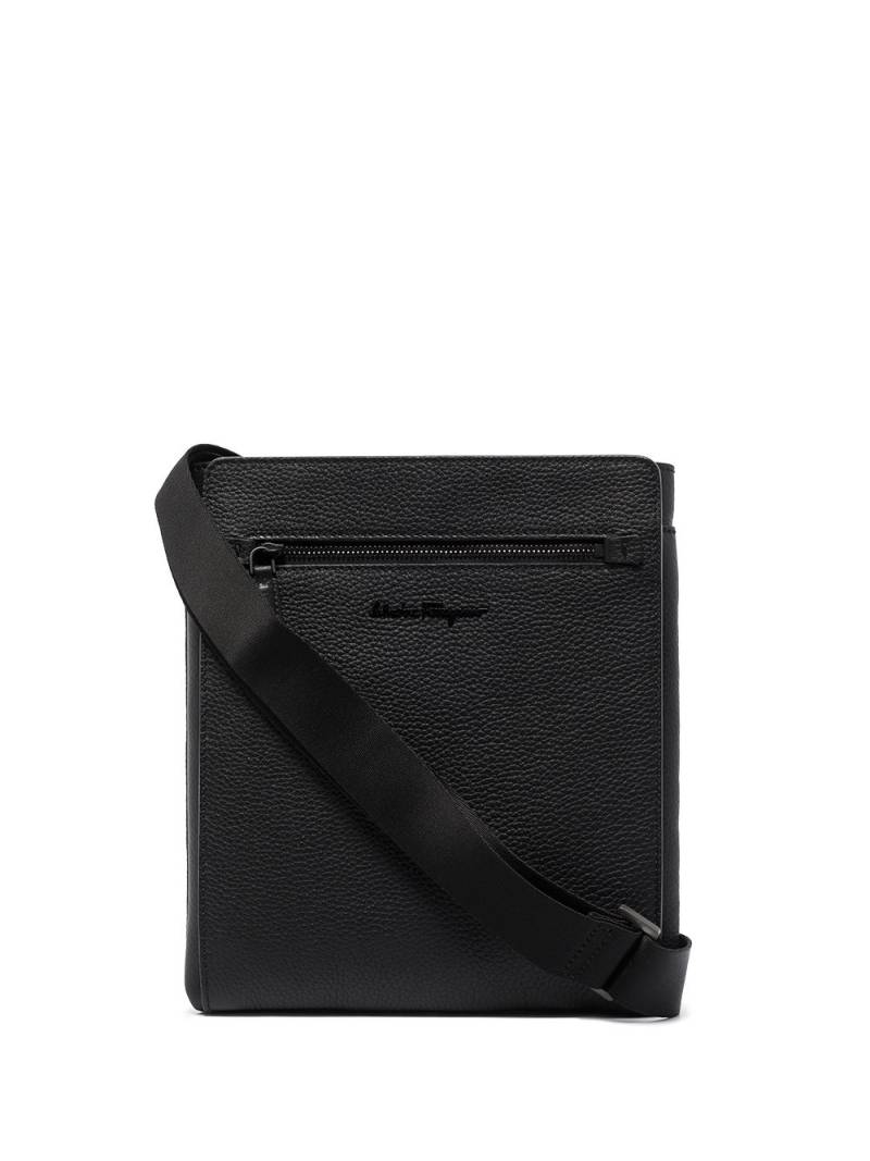 Ferragamo logo plaque crossbody bag - Black von Ferragamo