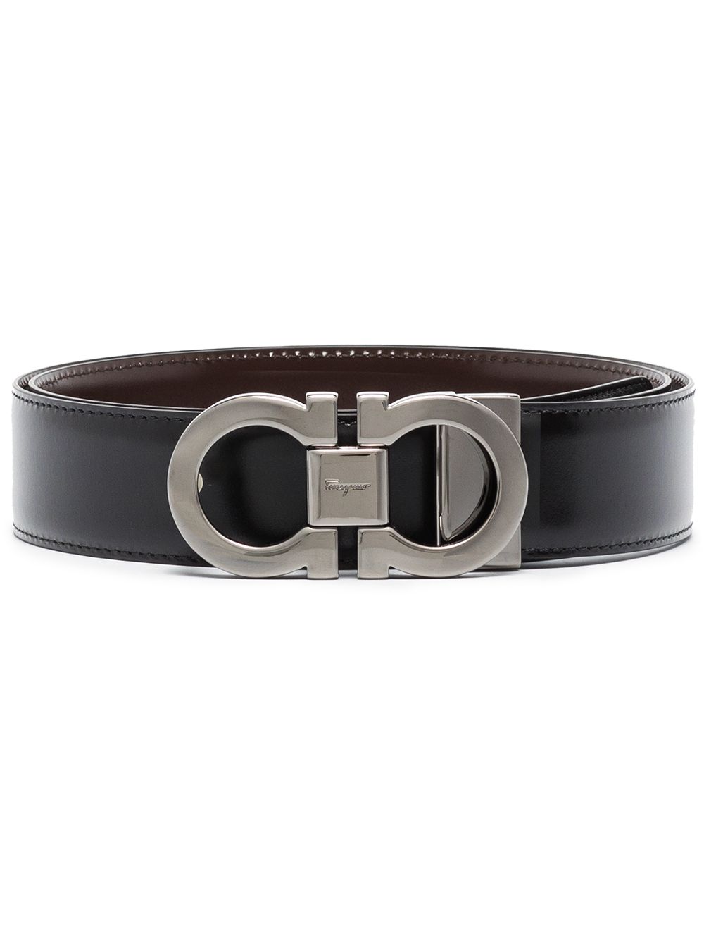 Ferragamo Gancini buckle belt - Black von Ferragamo