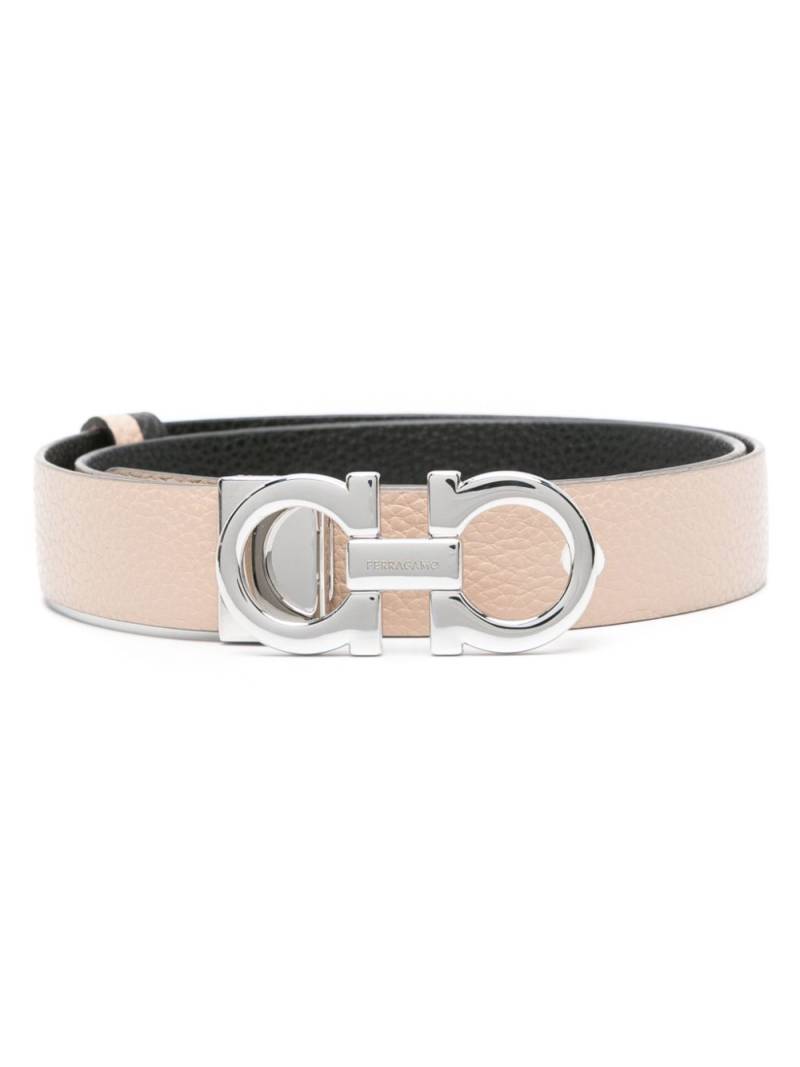 Ferragamo double Gancini belt - Neutrals von Ferragamo