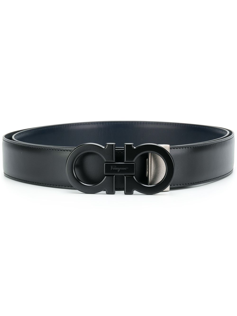 Ferragamo double Gancio buckle belt - Black von Ferragamo