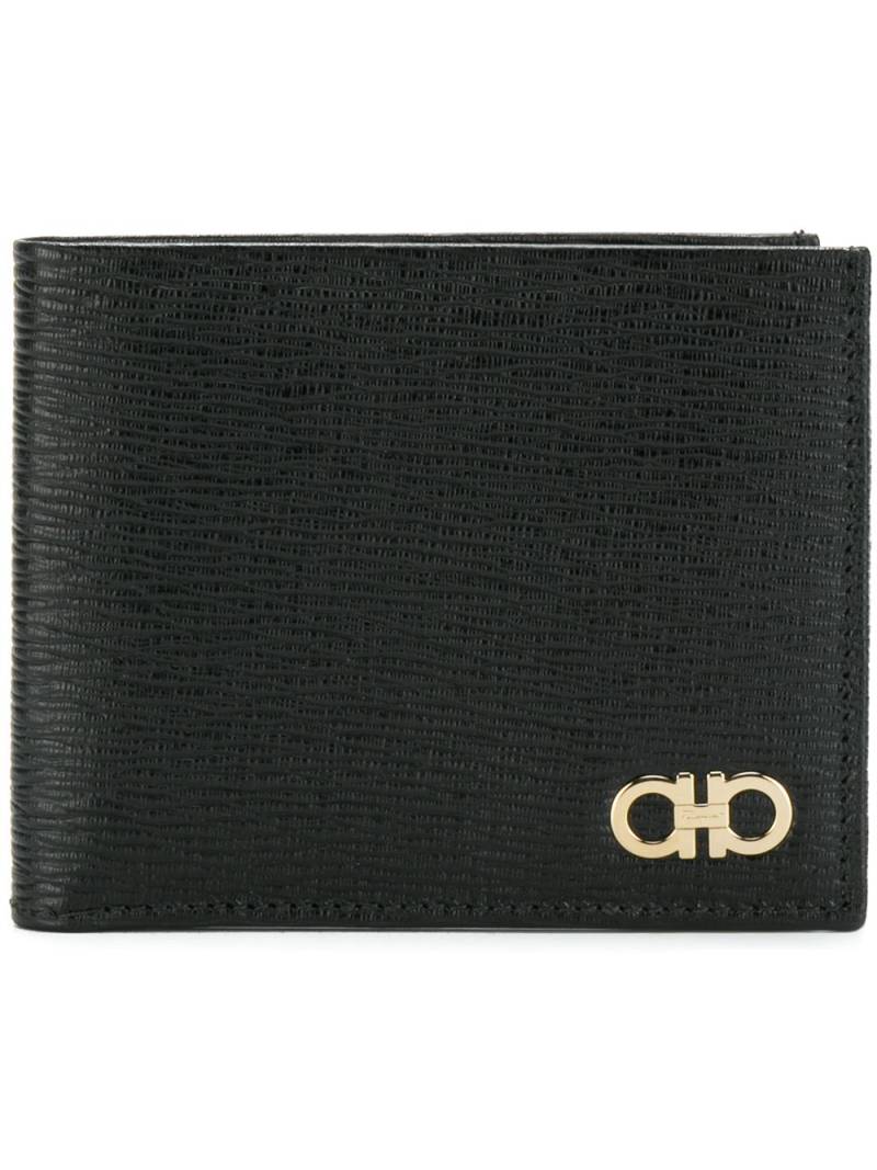 Ferragamo Gancini bi-fold wallet - Black von Ferragamo