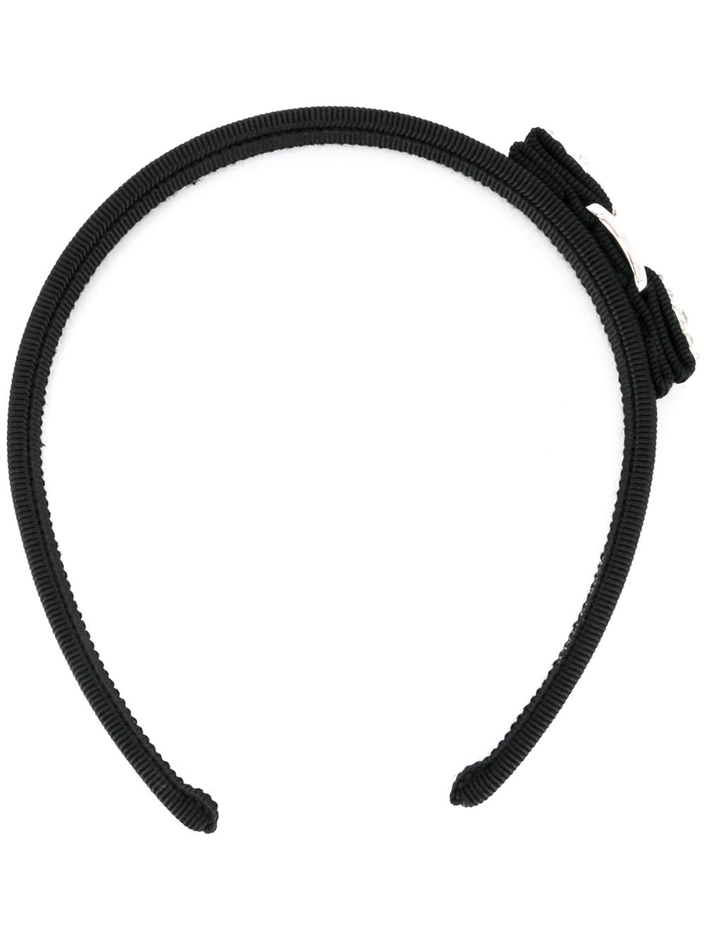Ferragamo embellished bow headband - Black von Ferragamo