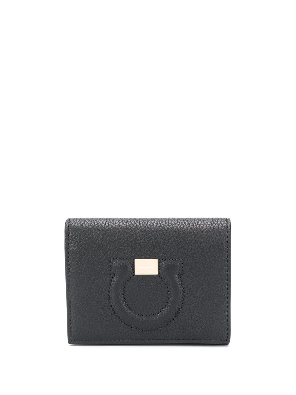 Ferragamo embossed Gancini motif grainy wallet - Black von Ferragamo