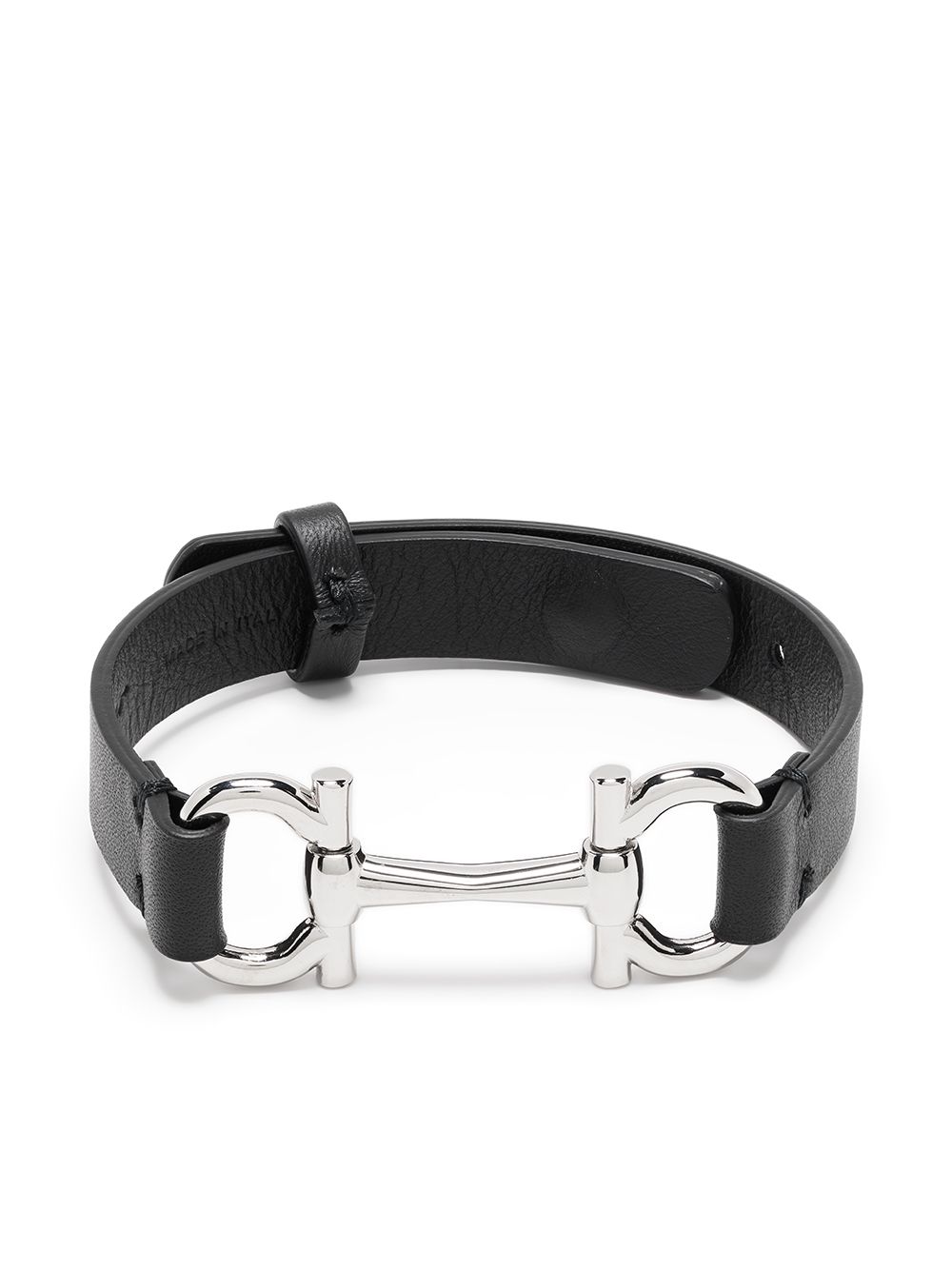 Ferragamo horsebit detail adjustable bracelet - Black von Ferragamo