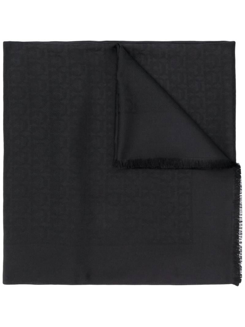 Ferragamo jacquard Gancini shawl - Black von Ferragamo