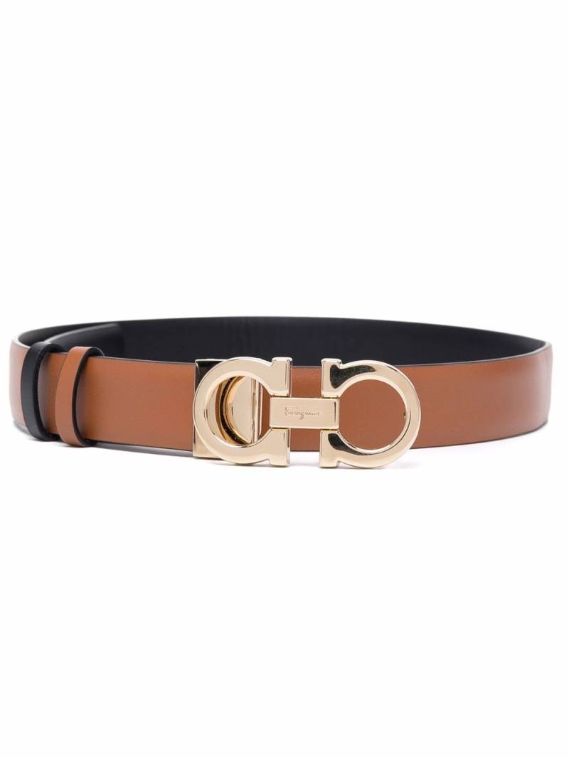 Ferragamo Gancini-buckle reversible belt - Brown von Ferragamo