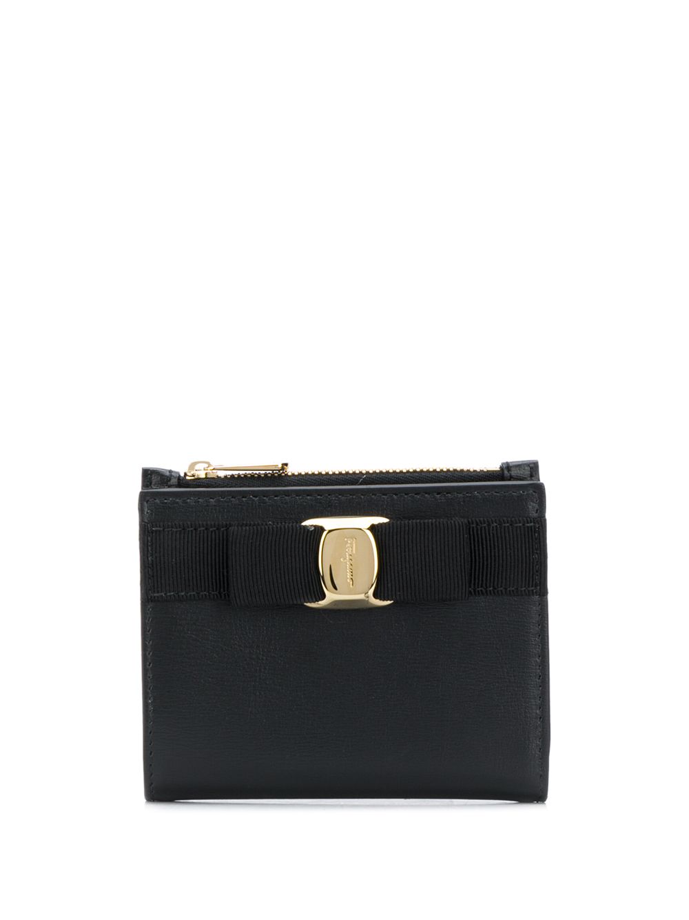 Ferragamo bow-detail small wallet - Black von Ferragamo