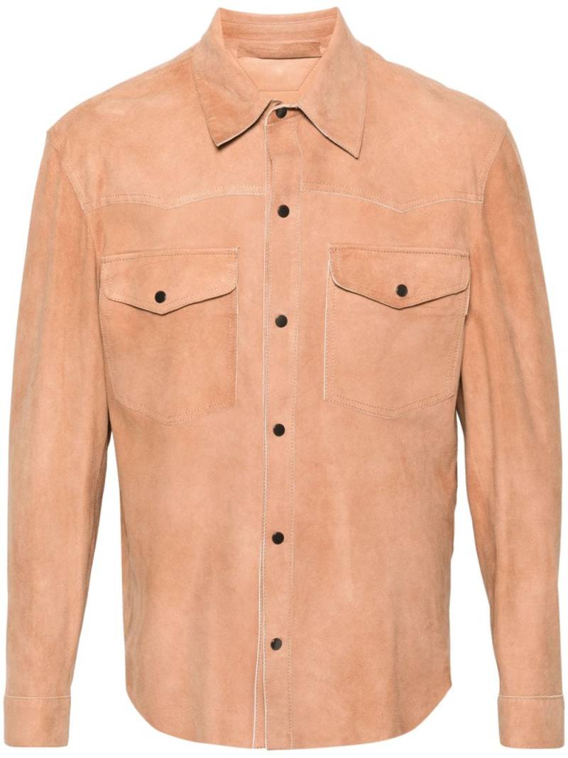 Salvatore Santoro Western-style suede shirt - Orange von Salvatore Santoro