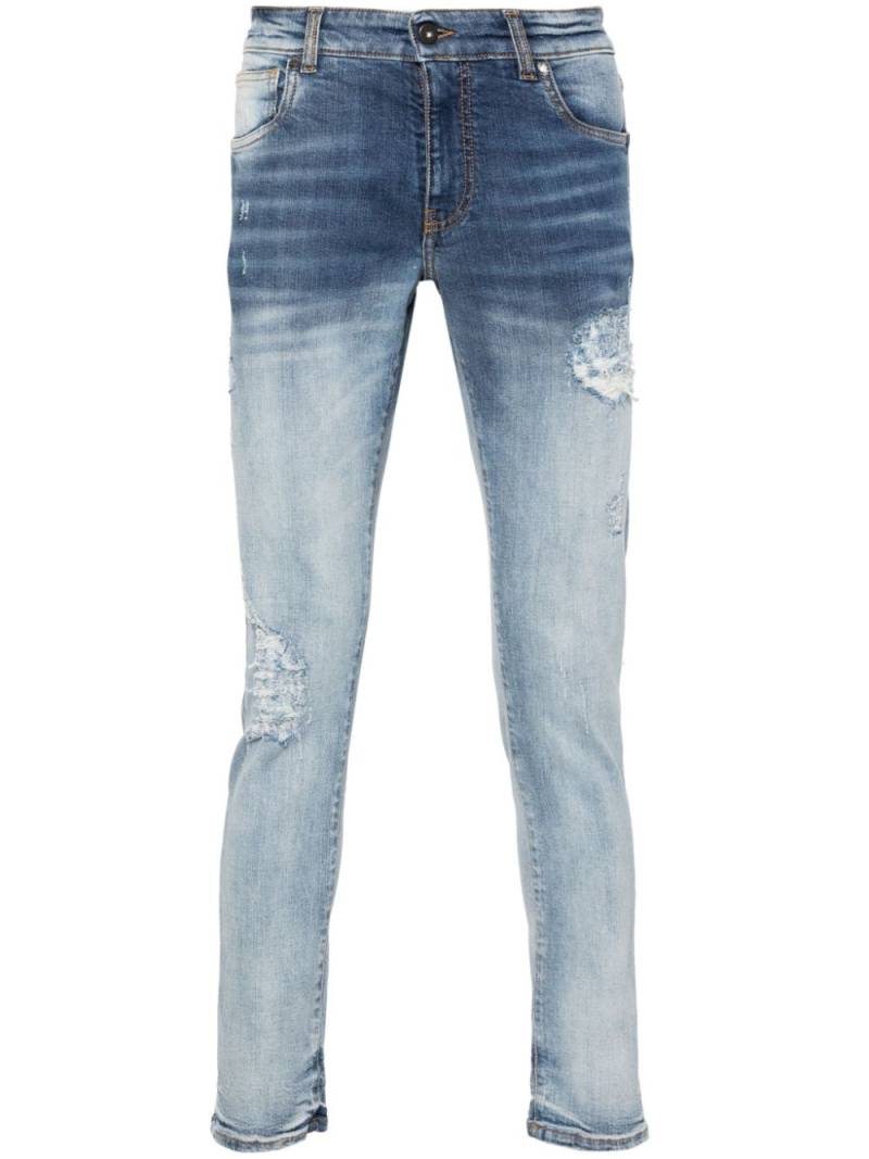 Salvatore Santoro distressed ripped skinny jeans - Blue von Salvatore Santoro