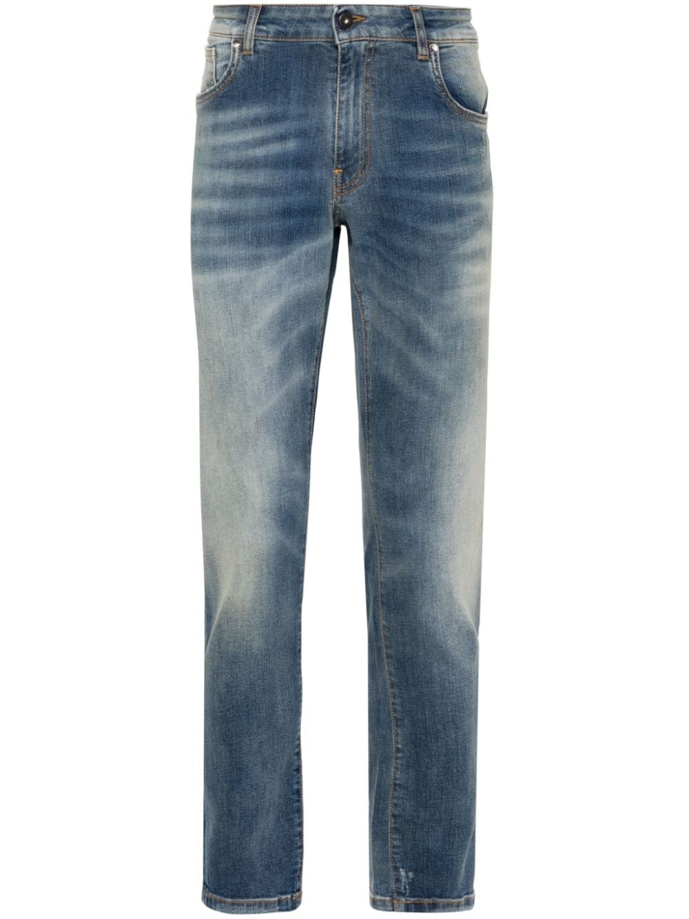 Salvatore Santoro distressed slim-cut jeans - Blue von Salvatore Santoro