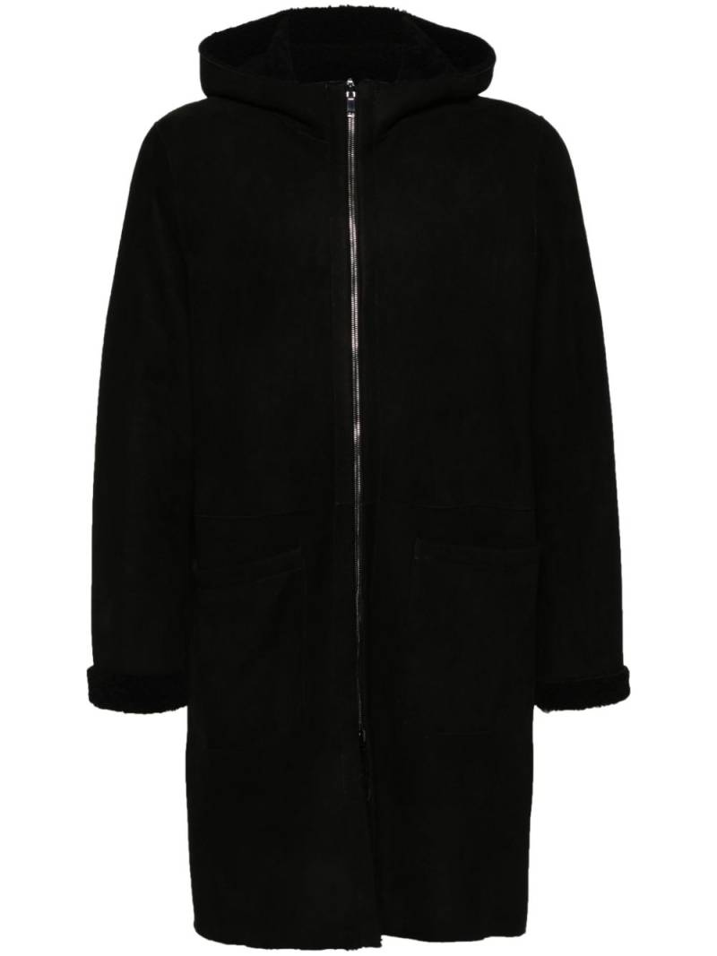 Salvatore Santoro hooded suede coat - Black von Salvatore Santoro