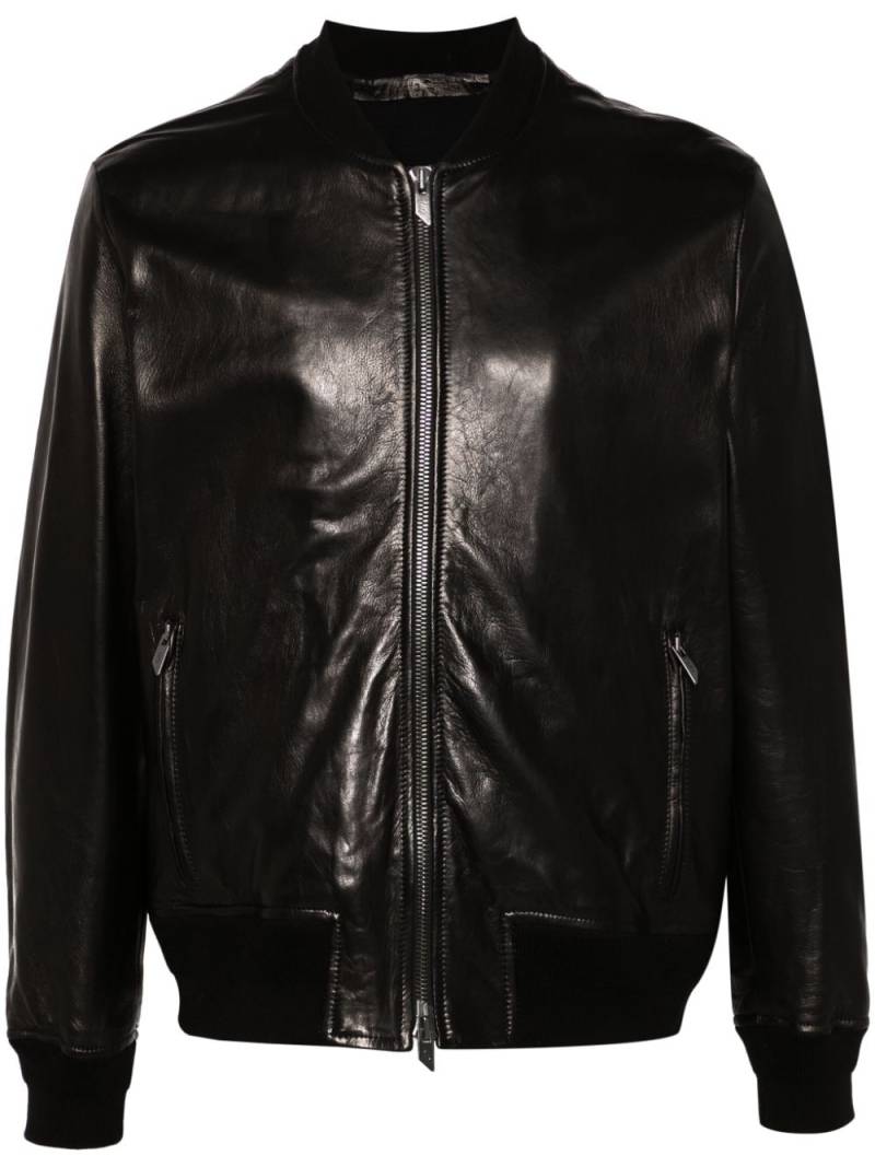 Salvatore Santoro leather bomber jacket - Black von Salvatore Santoro