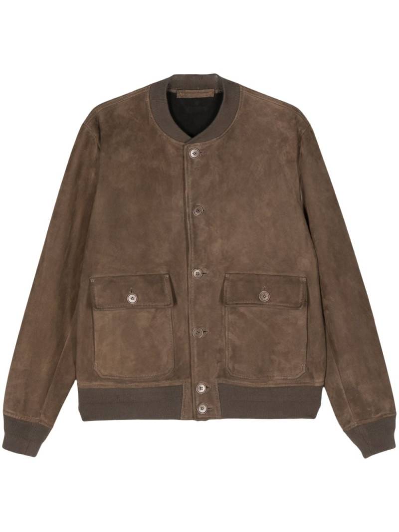 Salvatore Santoro leather bomber jacket - Brown von Salvatore Santoro