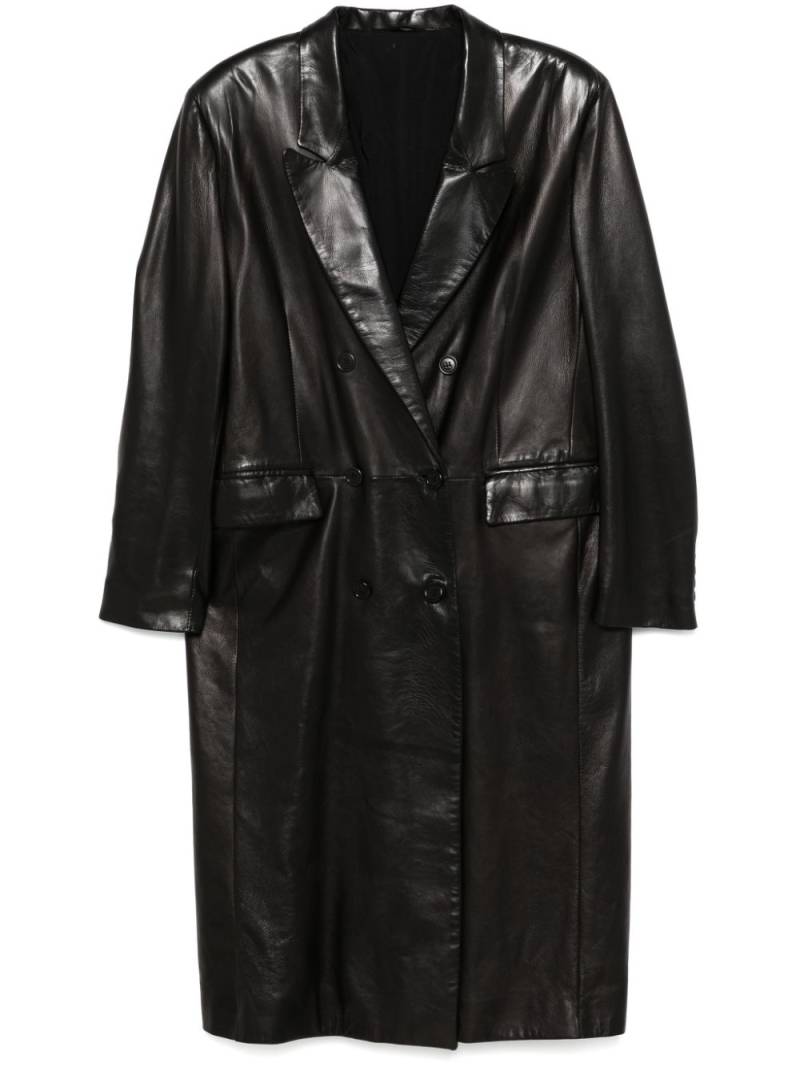 Salvatore Santoro leather coat - Black von Salvatore Santoro