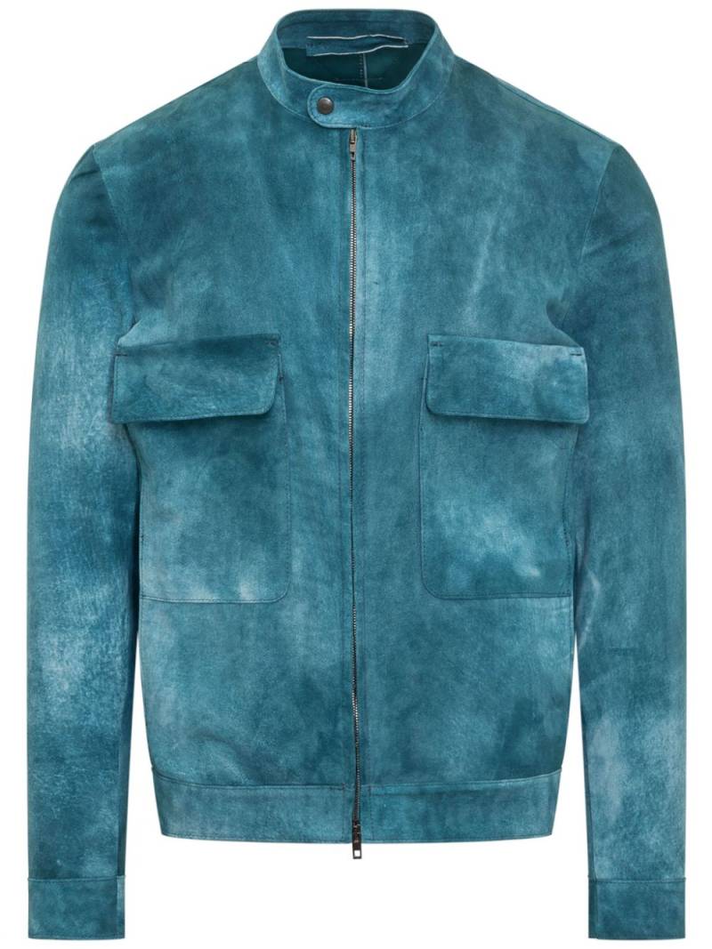 Salvatore Santoro leather jacket - Blue von Salvatore Santoro